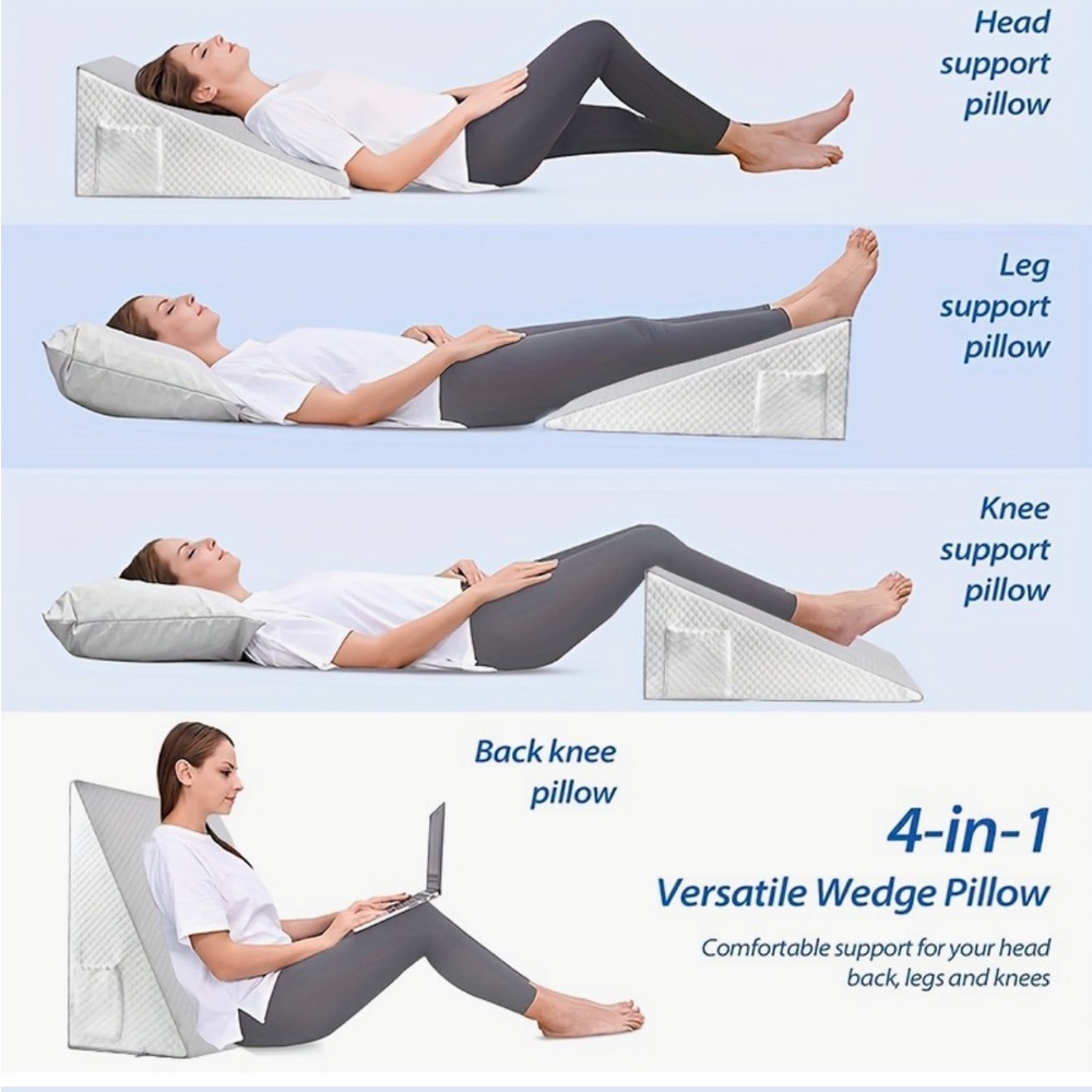 4-in-1 Versatile Elevated Wedge Pillow